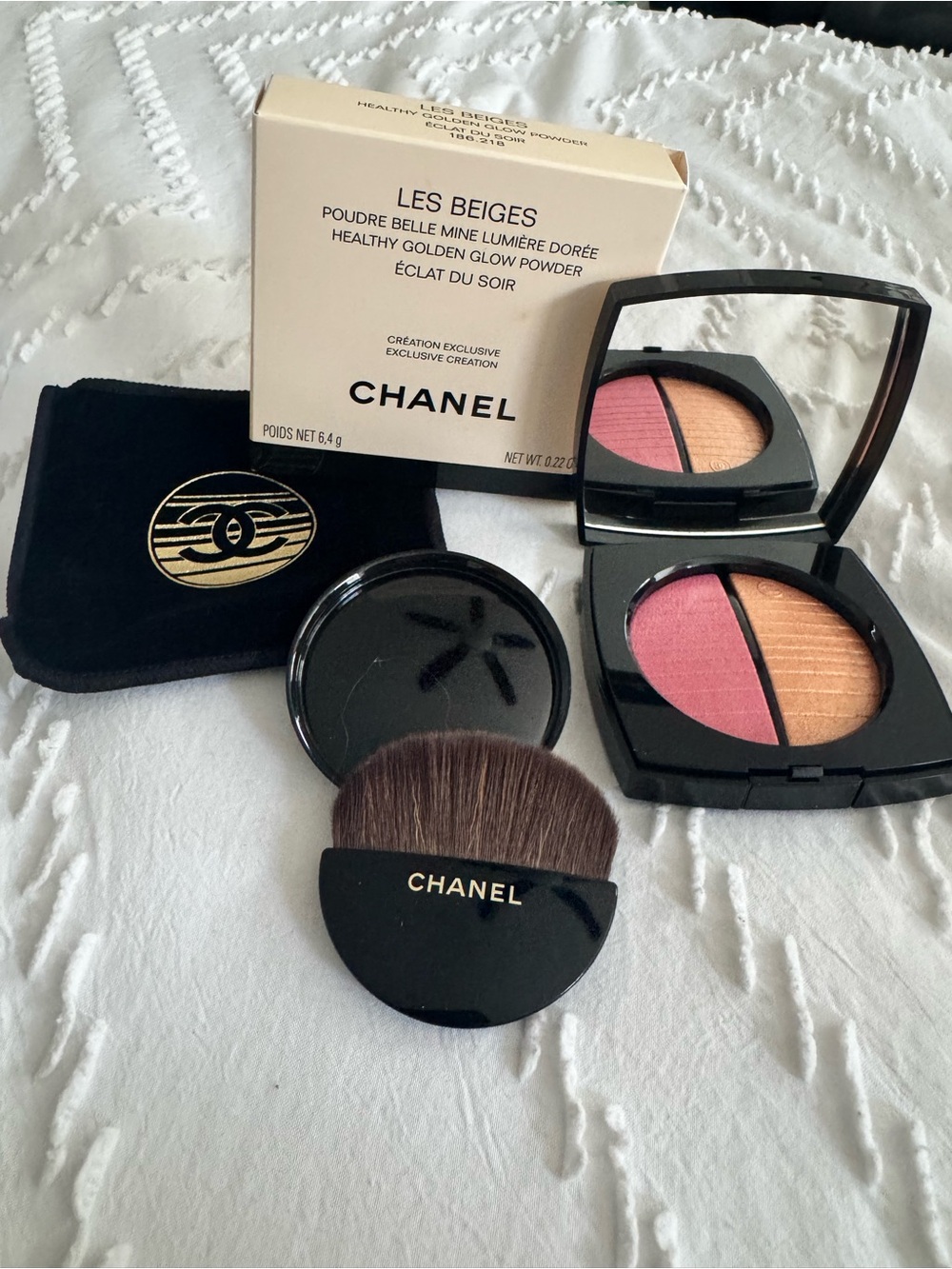 NEW CHANEL Les Beiges Exclusive Healthy Golden Glow Powder Duo in Eclat du Soir - Picture 6 of 8